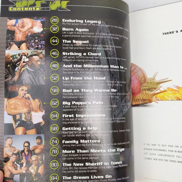 WCW Magazine VTG Dec. 1999 Ric Flair Outsiders Goldberg Bret Hart Posters Unread - Picture 5 of 10